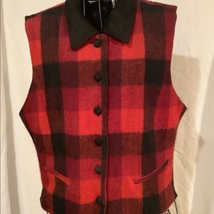 TARTAN TIME! - Chrysantheme Wool Blend Plaid Vest Size M (IC1)